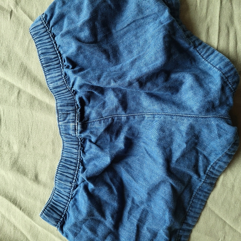 Roxy Blue Denim-Style Button Detail Shorts